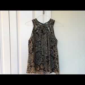 Leifnotes by Anthropologie sheer sleeveless top.